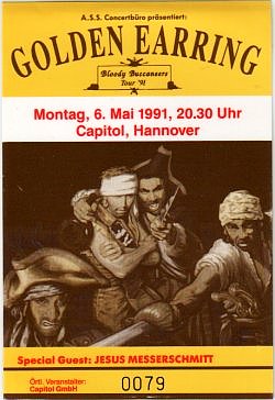 Golden Earring ticket Hannover (Germany) - Capitol 06-05-1991